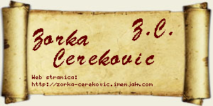 Zorka Čereković vizit kartica